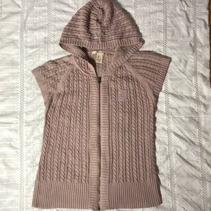 DKNY cable knit sweater vest in a dusty rose.SOFT!
